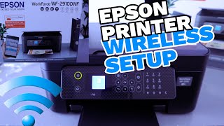 How To Set Up Connect Epson WF 2910DWF Wireless Printer To W Connect your Epson printer to WiFi [upl. by Laurella164]