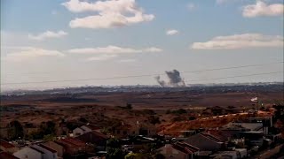 Explosion in Gaza seen from southern Israel [upl. by Siryt]