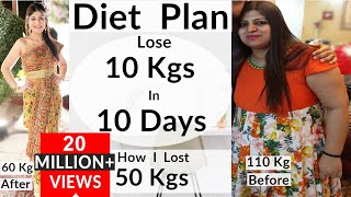 Diet Plan To Lose Weight Fast In Hindi  Lose 10 Kgs In 10 Days  DrShikha Singh [upl. by Raddi]