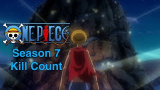 One Piece Season 7 Escape The Marine Fortress amp The Foxy Pirate Crew 20042005 Kill Count [upl. by Enyawed]