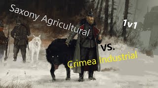 Saxony Agricultural vs Crimea Industrial  Two Player Game  Scythe Board Game [upl. by Zales]