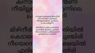 Aradhikee song lyrics shortsmalayalamtrendingambilimovie youtubeshorts shortvideo shortfeed [upl. by Hsital]