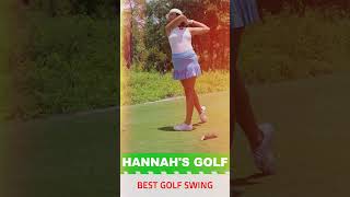 Golf Girl Hannah Leiner Hot Dress with Hot Swing Shot  Instagram Golf Model ladygolfers golf [upl. by Cybill]