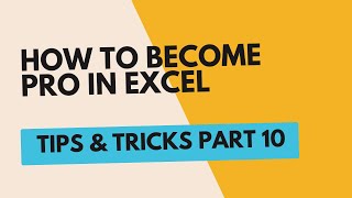 How to Become PRO in MS Excel  Tips amp Tricks part 10  Grand Total  Selection of Required Portion [upl. by Chandless847]