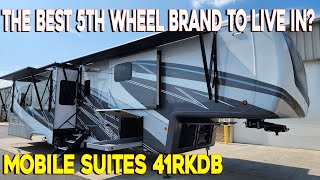 A Great Full Time Living Fifth Wheel 2024 Mobile Suites 41RKDB Luxury Rear Kitchen by DRV Suites [upl. by Ennywg]