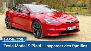 Essai  Tesla Model S Plaid 2022  l’hypercar des familles [upl. by Harikahs]