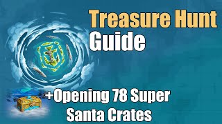 Treasure Hunt Guide  Opening 78 Super Santa Crate  World of Warships Legends  4k [upl. by Anaugal]