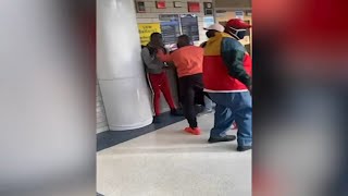 CPS high school security guard violently scuffles with student Video [upl. by Arret749]