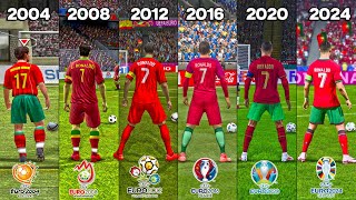 CRISTIANO RONALDO Free Kicks  UEFA Euro From 2004 to 2024 [upl. by Rizika]