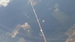 Malaysia Airlines flying over ECRL Progress near Lanchang Mentakab in the distance Sungai Pahang [upl. by Normie]