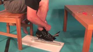 Heat MoldingPutting on the boot and lacing skate [upl. by Ilona]