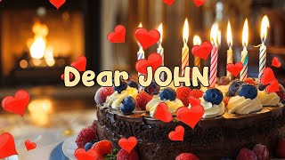 Happy Birthday JOHN Music ⭐ Happy Birthday Song for John 🎈 Romantic personal John song ❤️ [upl. by Nylorak]