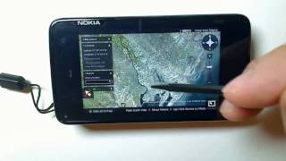 Flash Earth on the N900  Flash version of Google Earth [upl. by Eilyah415]