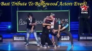 Indias Dancing SuperStar D Maniaxs Tribute to aamirkhan salmankhan shahrukhkhan saifalikhan [upl. by Lladnar]