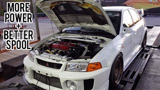 Evo 5 Gets My Favorite Turbo EVER Install  Dyno [upl. by Laenahtan]