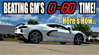 2022 c8 corvette stingray 060 in 25 seconds Fastest 060  non z51 [upl. by Tsyhtema]