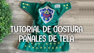 Tutorial de Costura Pañal de Tela Unitalla Pañales ecologicos Pañal de bolsillo JohanaCaudiGs [upl. by Stich]