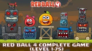 RED BALL 4  COMPLETE GAME Walkthrough with ORANGE BALL amp ALL BOSSES LEVEL 175 [upl. by Shanly]