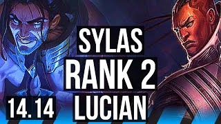 SYLAS vs LUCIAN MID  Rank 2 8 solo kills 1236  NA Challenger  1414 [upl. by Donald110]