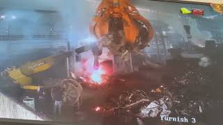 Steel mill charging system in Magnet and grave foryou machine steel subscribe magnetgraff [upl. by Reivaj]