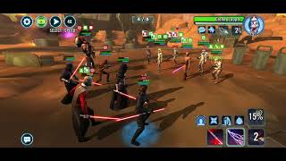 DS Geo TB P4 DR  Darth Revan amp Malak  Phase 4  SWGOH  Dark Side Geonosis Territory Battle [upl. by Ynttirb733]