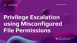 Privilege Escalation using Misconfigured File Permissions  OSCP [upl. by Ferde]