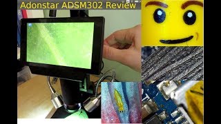 Adonstar ADSM302 Digital Microscope Amazon Review 5inch screen [upl. by Marala337]