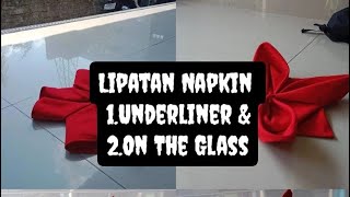 12 Lipatan Napkin UnderLiner amp On The Glass [upl. by Hannavas63]