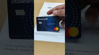 Desempaquetado Tarjeta de Crédito Citibanamex Simplicity sin anualidad [upl. by Aeirdna616]