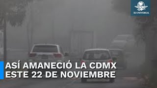 CDMX amanece bajo la niebla afecta operaciones en el AICM [upl. by Nessah813]