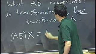 Lec 3 Matrices inverse matrices  MIT 1802 Multivariable Calculus Fall 2007 [upl. by Sigfrid]