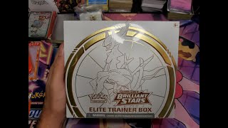 Pokemon Brilliant Stars ETB Elite Trainer Box Opening Free Code cards Did We Make A Profit [upl. by Ardnael]