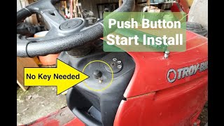 Push Button Start and Run Switch Install on riding Mower  No Key Needed [upl. by Delsman526]