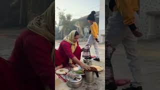 Winter Special Breakfast villagekitchen villagefood villagelife sunilpalvlogs [upl. by Oirramaj412]