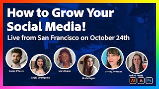 How To Grow Your Social Media  Live from San Francisco on October 24th [upl. by Rahsab]