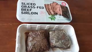 Sliced Grass Fed Beef Sirloin from Costco [upl. by Asirralc]