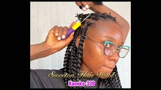 How to use kaneka330 of Sweeton hair wool create a neat and longlasting hairstyle🥳sweeton [upl. by Llyrpa]