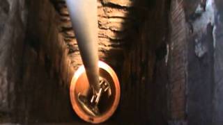 Chimney fire  installing liner PART 2 [upl. by Knowle]