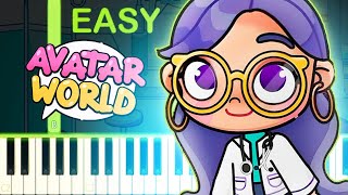 Hospital Theme Song  AVATAR WORLD  EASY Piano Tutorial [upl. by Ocram]