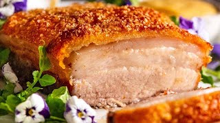 Slow Roasted Pork Belly  Crispy Crackling ultra tender flesh [upl. by Mersey928]