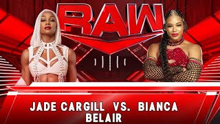 WWE RAW LIVE FULL MATCH  Jade Cargill VS Bianca Belair [upl. by Ellora]