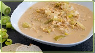 🍜 KÄSELAUCHSUPPE mit VeggieHack  VEGAN 🌱 [upl. by Pollitt]