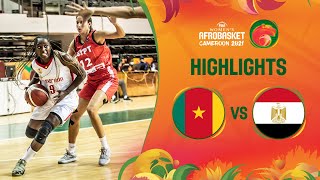 Cameroon  Egypt  Game Highlights  FIBA Womens AfroBasket 2021 [upl. by Llessur]