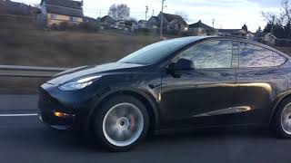 TESLA MODEL Y  Spotted on I5 in Washington State  Dual Motor Performance [upl. by Eterg]