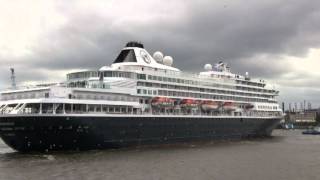 MS Prinsendam einlaufend Hamburg bei Sturm [upl. by Ewen]