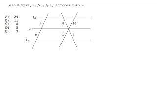 Geometría  Trazos proporcionales y Teorema de Thales  Problema 10 [upl. by Klecka]