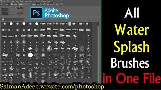 All Water Splash Brushes in one File in Photoshop [upl. by Etnaik]