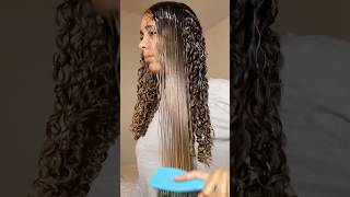 Keratin at home Naturally Straightening in 30 minute haircare hairstraightening longhair [upl. by Ccasi]