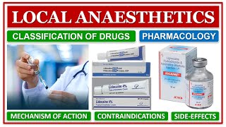 LOCAL ANAESTHETICS  BASIC USE OF MEDICINE  CLASSIFICATION  MECHANISM OF ACTION  SIDE EFFECTS [upl. by Nhaj]