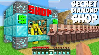 Why did I OPEN MY SECRET DIAMOND SHOP FOR VILLAGERS in Minecraft  NEW DIAMOND SHOP [upl. by Areik]